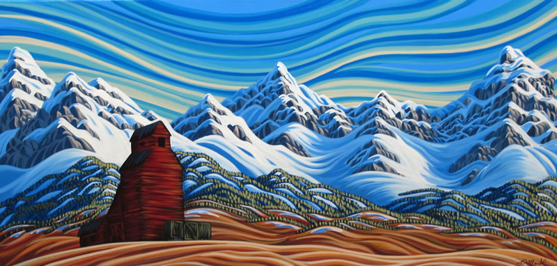Original Painting by Patrick Markle - "Pincher Creek" (Canadian Rockies Foothills, Alberta, Canada)