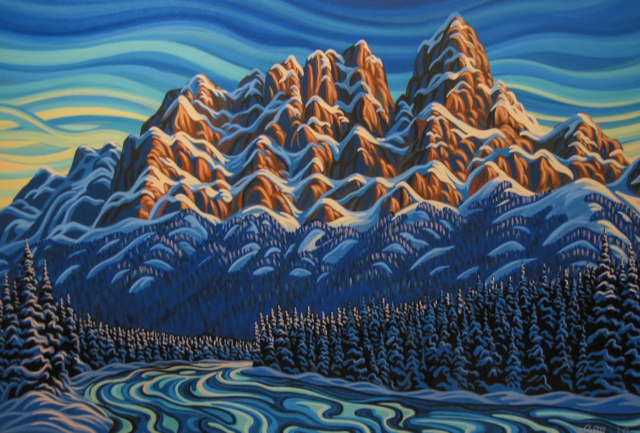 Original Painting by Patrick Markle - "Castle Mountain" (Banff National Park)