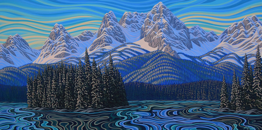 Original Painting by Patrick Markle - "Island Lake" (Fernie, BC)