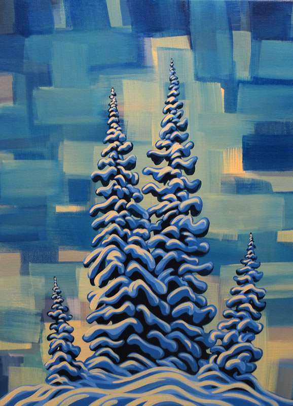 Original Painting by Patrick Markle - "Morning Trees II"