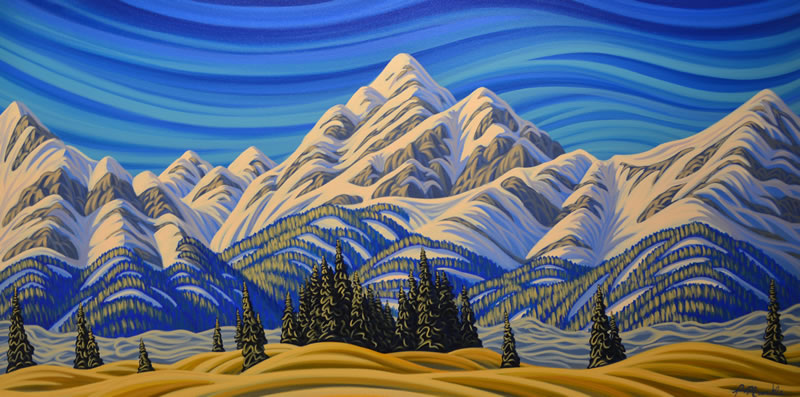 Original Painting by Patrick Markle - "Rockies Approach" (Canadian Rockies Foothills, Southern Alberta, Canada)