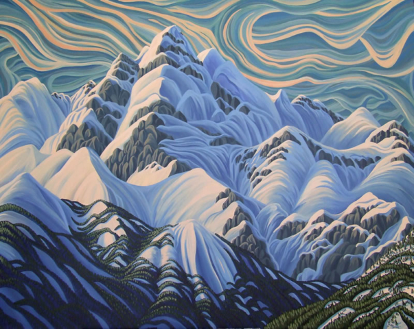 Original Painting by Patrick Markle - "Swirling Current" (Canadian Rockies, BC, Canada)
